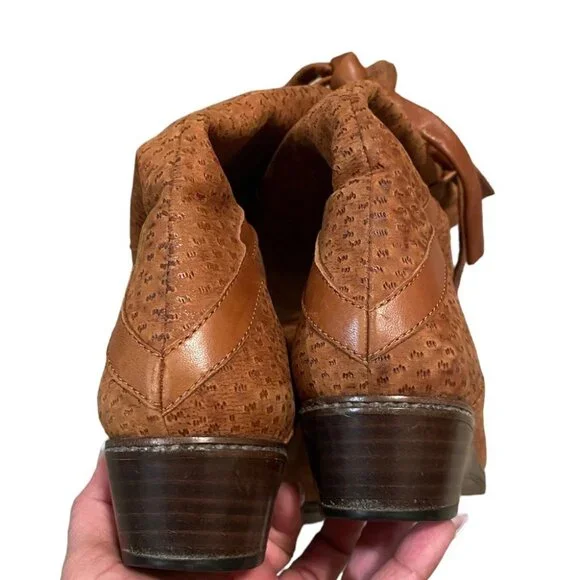 Vintage Italian Brown Leather Mid-Calf Boots Womens Size 8.5 - Picture 3 of 6